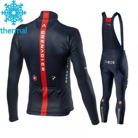 Tenue Maillot M/L + Collant à Bretelles 2021 Ineos Grenadiers Hiver Thermal Fleece N001